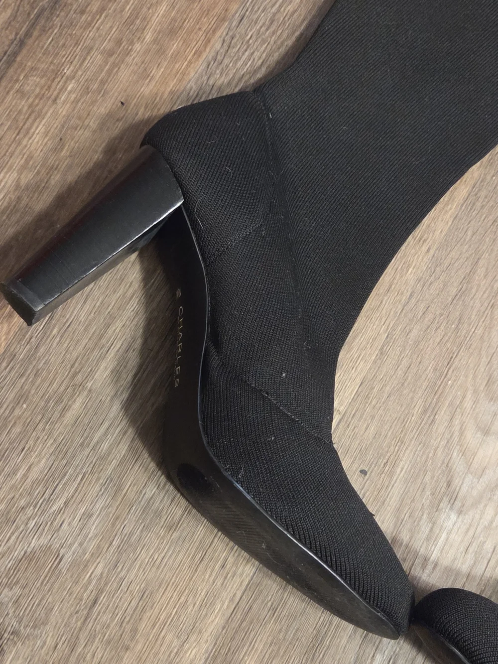 Charles by Charles David Black Over-the-Knee Stretch Heel Boots